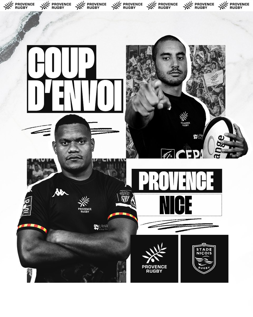 ProvenceRugby's tweet photo. 🔴 𝗖𝗢𝗨𝗣 𝗗'𝗘𝗡𝗩𝗢𝗜 🔛 | C'est parti à Maurice-David !
 
    ⚫️⚫️ PR - SN 🔴⚪️

    #ProD2 #PRSN https://t.co/sXH5urQfo7