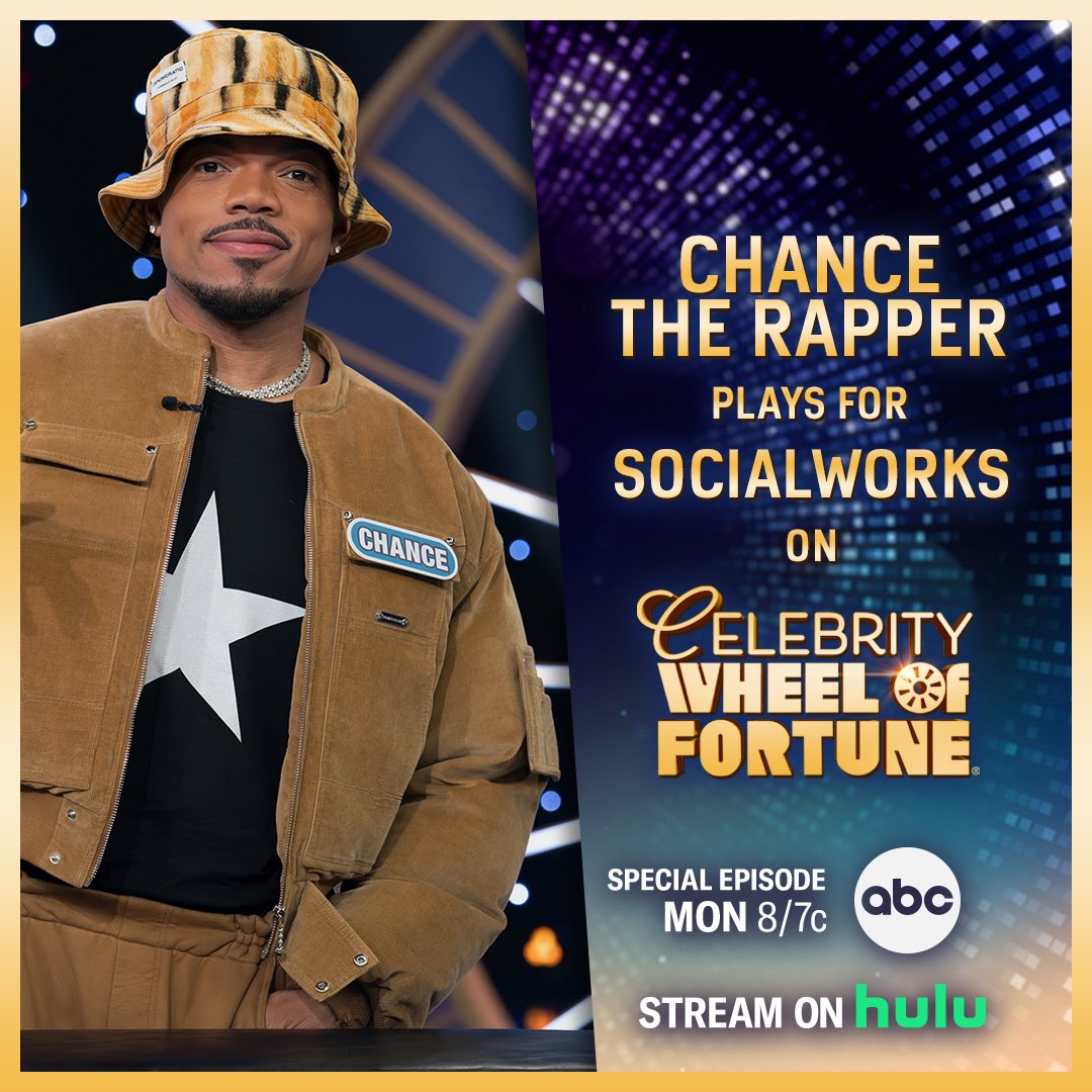 SocialWorks (@socialworks) on Twitter photo Join us on December 2nd as we tune in to watch Pat Sajak and Vanna White, host Chance The Rapper as he competes for a chance to win 1 million dollars for SocialWorks on “Celebrity Wheel of Fortune!” <a href="/WheelofFortune/">Wheel of Fortune</a> socialworkschi.us19.list-manage.com/track/click?u=… Join us on December 2nd as we tune in to watch Pat Sajak and Vanna White, host Chance The Rapper as he competes for a chance to win 1 million dollars for SocialWorks on “Celebrity Wheel of Fortune!” <a href="/WheelofFortune/">Wheel of Fortune</a> socialworkschi.us19.list-manage.com/track/click?u=…