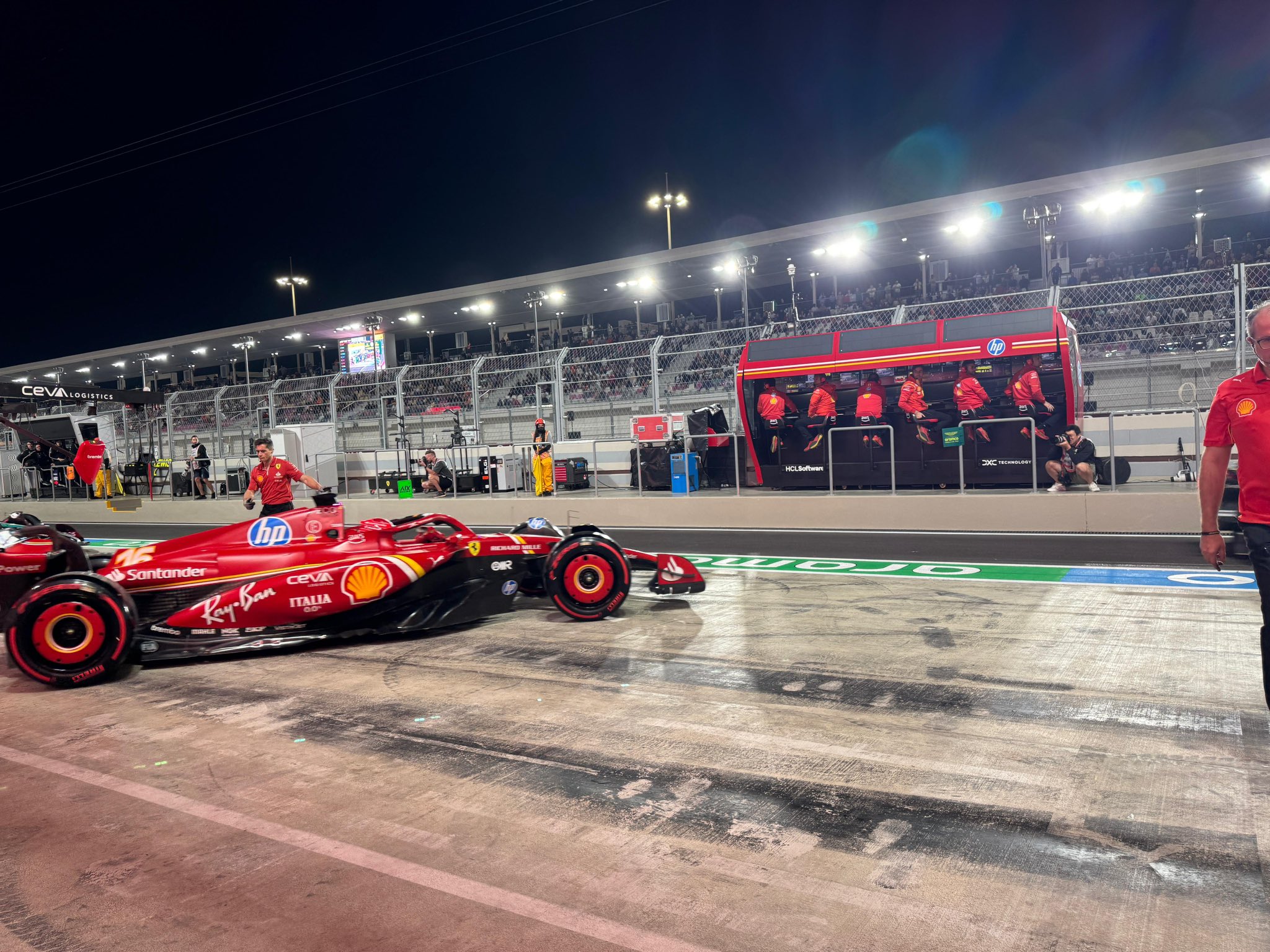 Charles Leclerc at Lusail circuit 