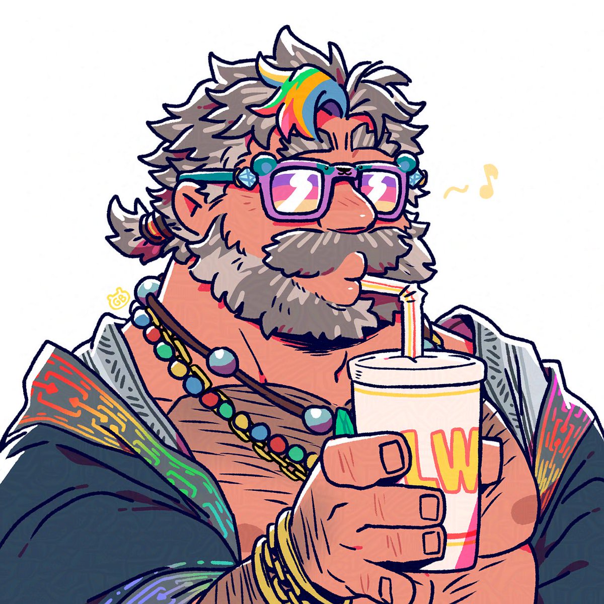 BearWivMe's tweet photo. Tianzun sippin' and chillin'🍹
-----
ダオジュンリラックスタイム〜🍹

#放サモ https://t.co/vVbJyEZOTf