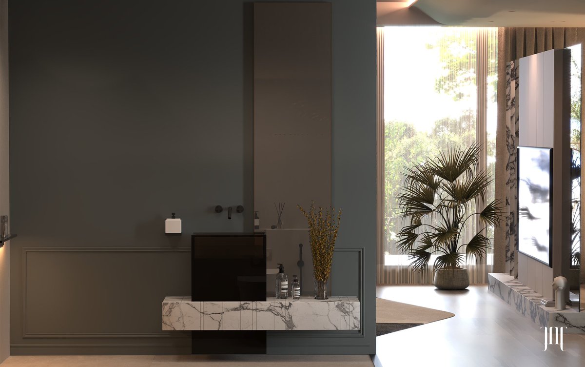 sa_design1's tweet photo. تصميمنا لمنطقة شاور ومغسلة لدورة مياة ماستر 🛁🩶 - جدة https://t.co/lfWDfdDA6l