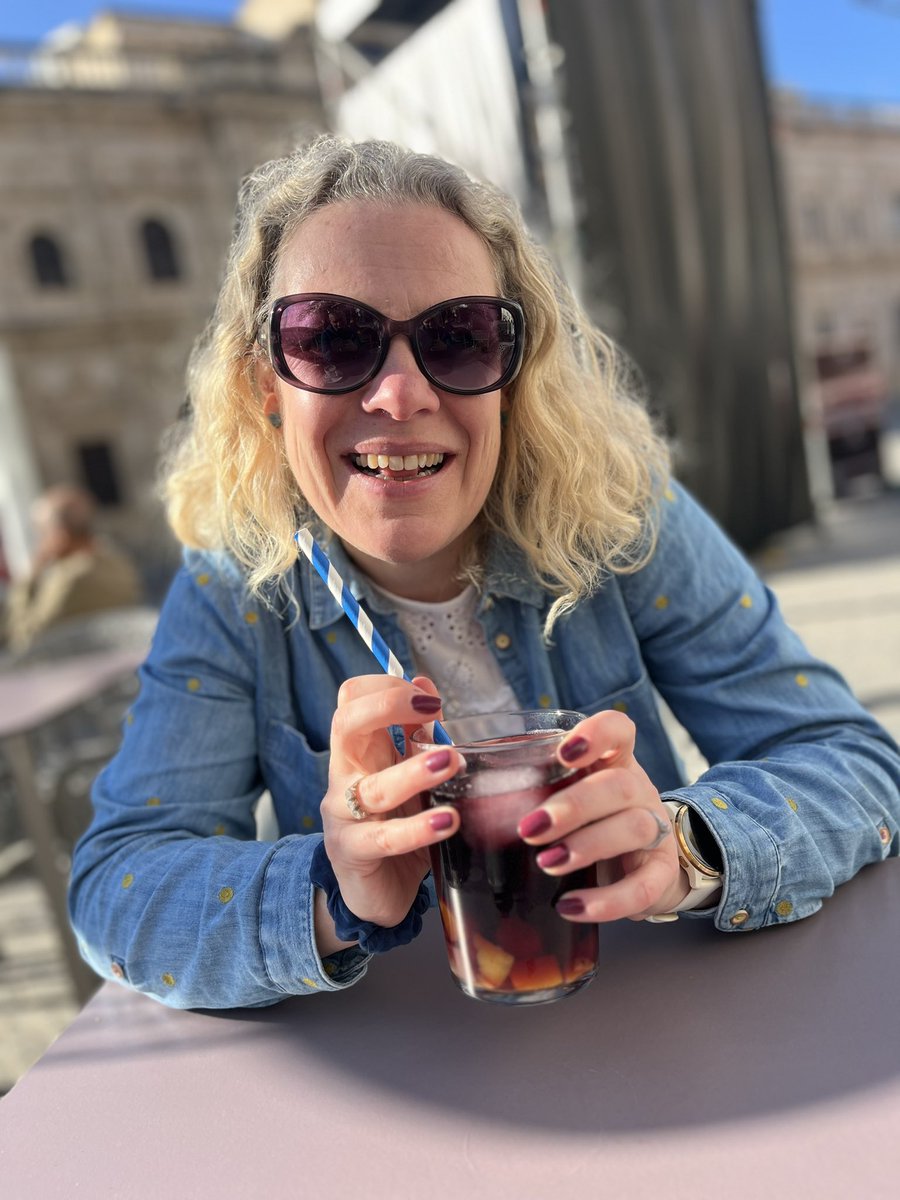 BradshawBecki's tweet photo. Big birthday celebrations going well so far. #SevilleSunshine #FabFifty https://t.co/kuiL3RxwjB