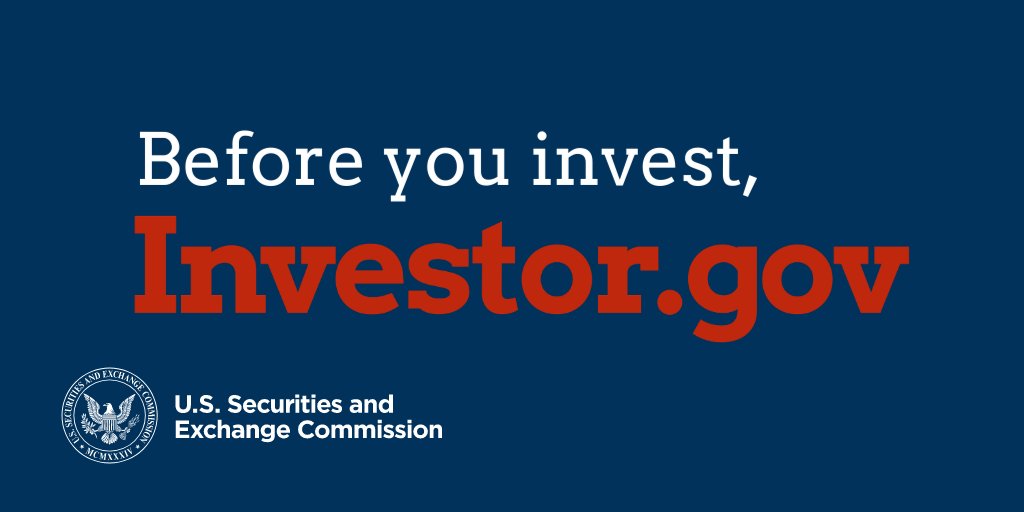 SECGov's tweet photo. Do you know the five key questions to ask before committing your hard-earned money to any investment opportunity?

Learn what questions to ask, how to research any investment opportunity, and where you can turn for help: https://t.co/FCfjafQPr3 https://t.co/4bX5TatVE0