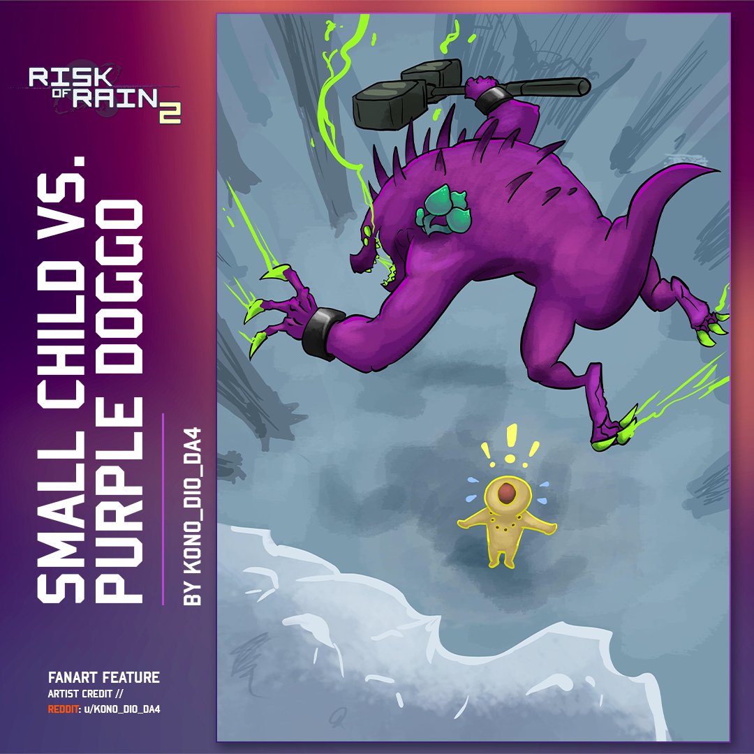 RiskofRain's tweet photo. Hold your sympathy. That little thing is a murderous monster!

Community member KONO_DIO_DA4 drew this awesome art of Acrid taking out a nasty enemy.

Share your own creations in Discord or Reddit to be featured next!
🔸https://t.co/H2JxZSaFoS       
🔹https://t.co/HhceMCxT3b https://t.co/76iFQOI77R