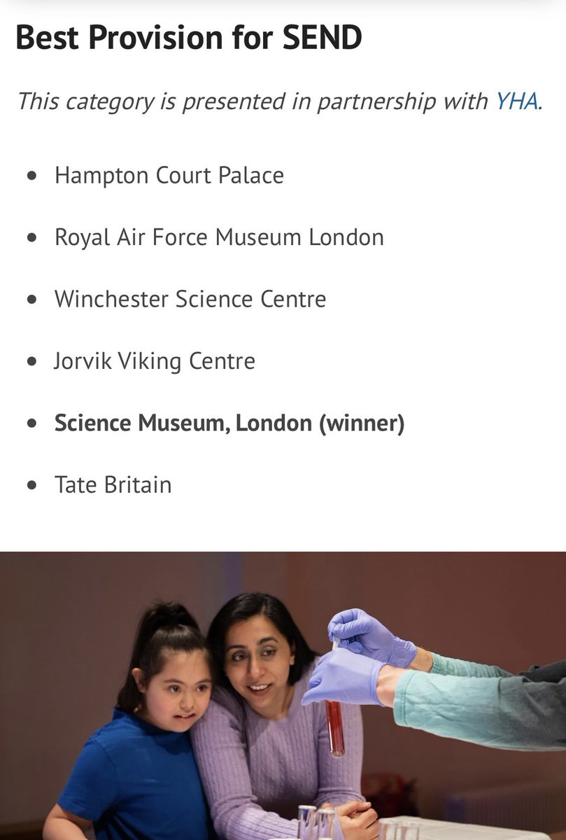 Couldn’t be prouder to have won the <a href="/SchoolTravelOrg/">School Travel Organiser</a> award for best SEND provision at <a href="/sciencemuseum/">Science Museum</a> 🥳🤩 (especially against some amazing fellow shortlistees) Hooray &amp; thank you!