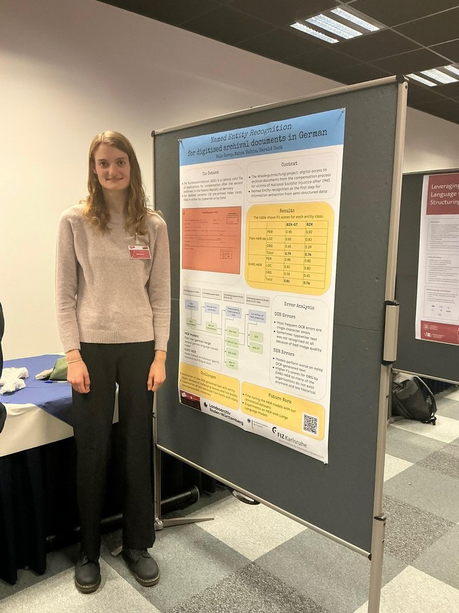 Arto Bendiken (@bendiken) on Twitter photo Named Entity Recognition for Digitised Archival Documents in German
by Nele Garay, Mahsa Vafaie (@mahsavafai), and Harald Sack (<a href="/lysander07/">Harald Sack</a>) from the Information Service Engineering Group (<a href="/fiziseka/">Information Service Engineering Group (FIZ-ISE)</a>) at FIZ Karlsruhe (<a href="/FIZKarlsruhe/">FIZ Karlsruhe</a>)
github.com/ISE-FIZKarlsru… Named Entity Recognition for Digitised Archival Documents in German
by Nele Garay, Mahsa Vafaie (@mahsavafai), and Harald Sack (<a href="/lysander07/">Harald Sack</a>) from the Information Service Engineering Group (<a href="/fiziseka/">Information Service Engineering Group (FIZ-ISE)</a>) at FIZ Karlsruhe (<a href="/FIZKarlsruhe/">FIZ Karlsruhe</a>)
github.com/ISE-FIZKarlsru…