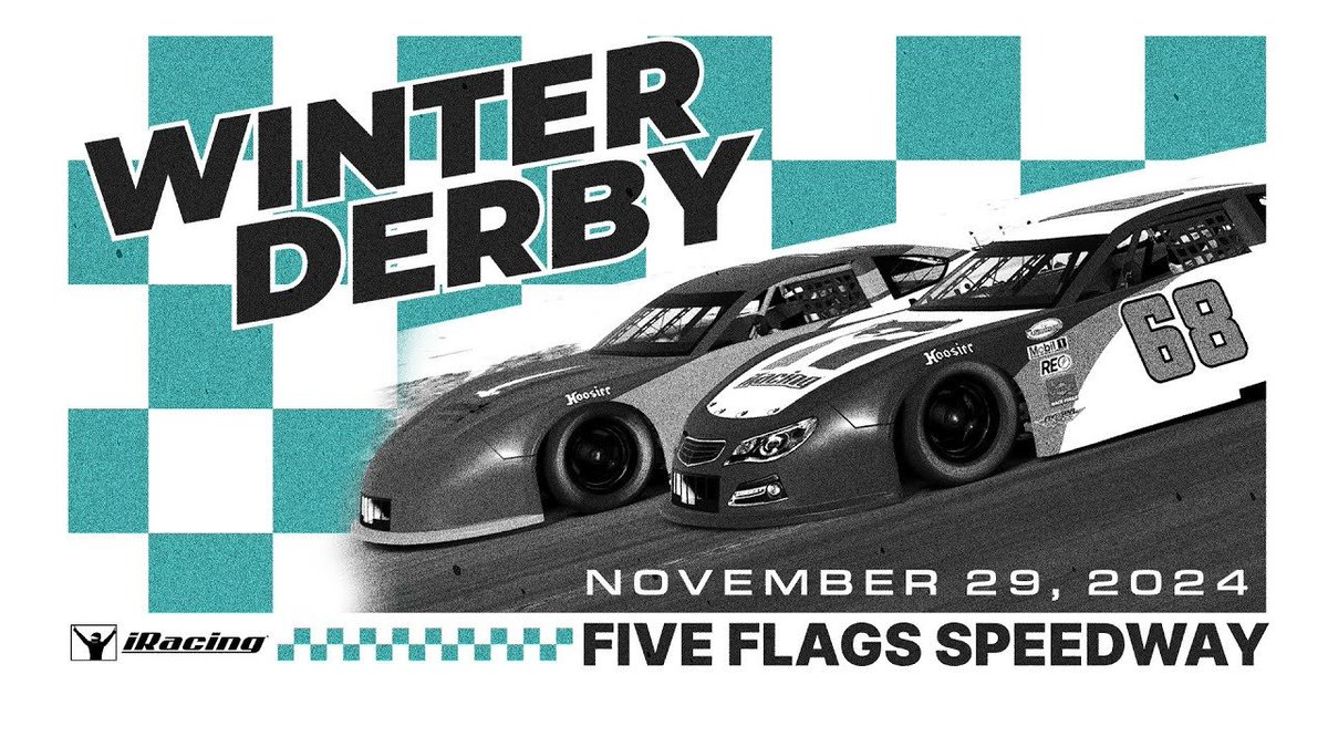 Join us tonight for Timeslot #3 of the iRacing 2024 Winter Derby! 

🕒Start Time: 9:00 PM ET | 2:00 AM Saturday GMT 

Please ensure your car paints do not include custom numbers. 

#iRacing #iRacingSpecialEvent #WinterDerby

Broadcast: youtu.be/PrcfPlB8fNU