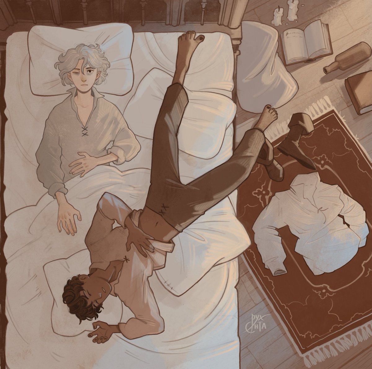 #kabumisu 

i know that literally everyone in our dunmeshi corner has already drawn them awkwardly sleeping, but I couldn't resist the urge