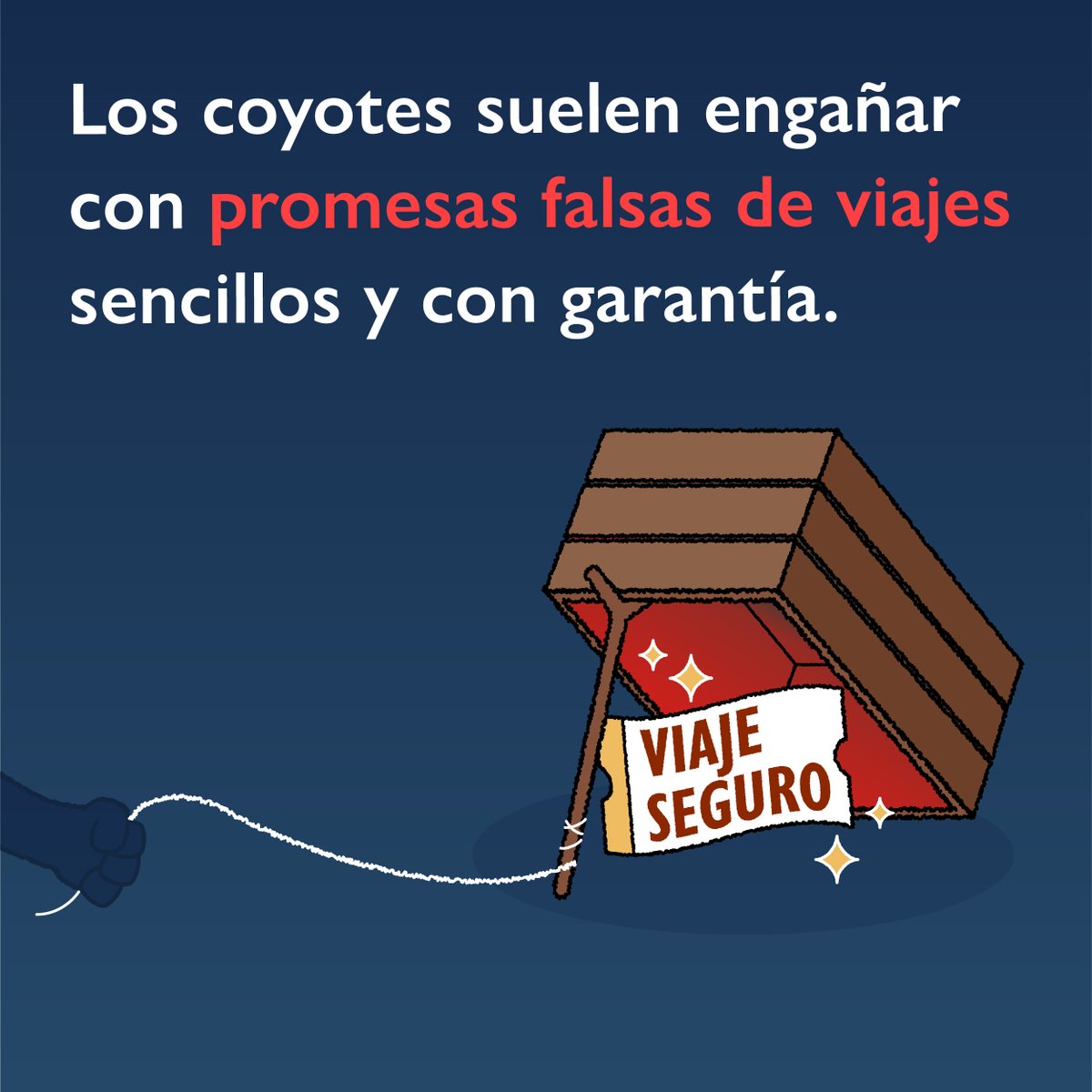 enlacolmena's tweet photo. ⚠️La migración irregular con un coyote, representa muchos riesgos para ti y tus seres queridos.☝️¡Mejor #Piénsalo2Veces!​

🧐 ¿Conoces algún otro riesgo asociado a migrar de forma insegura? 👀Coméntalo abajo👇 ​

#SomosColmena #OIM #whpinaction https://t.co/XA8x4VXP09
