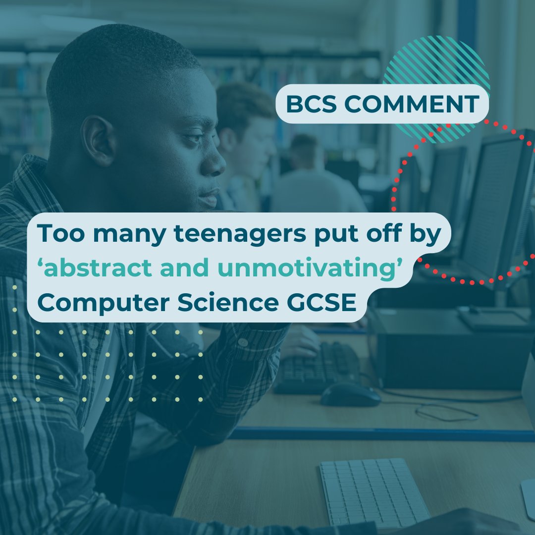 BCS, The Chartered Institute for IT (@bcs) on Twitter photo 🚨 In response to the government’s curriculum reform consultation, <a href="/bcs/">BCS, The Chartered Institute for IT</a> are calling for a computing curriculum overhaul!
Let’s make lessons engaging & future-ready with #AI & data, ensuring all students leave school digitally literate
👉 hubs.ly/Q02ZRJ9g0
#DigitalSkills 🚨 In response to the government’s curriculum reform consultation, <a href="/bcs/">BCS, The Chartered Institute for IT</a> are calling for a computing curriculum overhaul!
Let’s make lessons engaging & future-ready with #AI & data, ensuring all students leave school digitally literate
👉 hubs.ly/Q02ZRJ9g0
#DigitalSkills