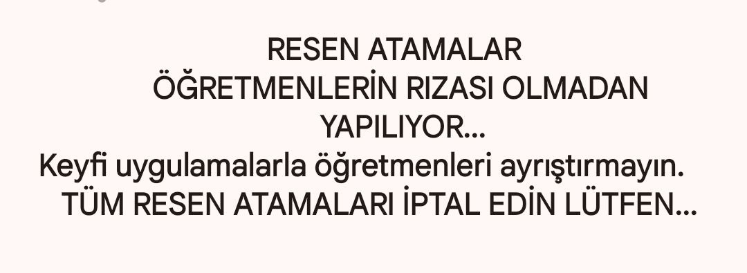 Derslerimiz az değil biz boşta oturmuyoruz.Bu eskiden kalma norm hesaplamasına bir son verilsin eskisi kadar ders düşmüyor artık öğretmene.Yeterartik bizim bir duzenimiz olmayacak mı? RESEN ATAMAYA HAYIR

<a href="/Yusuf__Tekin/">Yusuf Tekin</a> <a href="/egitimgucusen/">EĞİTİM GÜCÜ SEN</a> <a href="/EgitimBirSen/">Eğitim-Bir-Sen</a>

#ResenAtamaİptalEdilsin