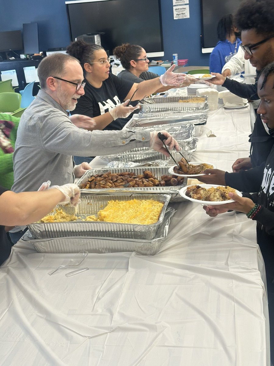 Our HALA Feast, with special guest founding principal <a href="/MattRitterNY/">Matt</a> helping serve our HALA community <a href="/HALAQ325/">Hillside Arts & Letters Academy</a> <a href="/Dr_JVanEss/">Dr. Josephine Van-Ess</a> <a href="/NDwarka1/">Dr. Namita Dwarka</a>