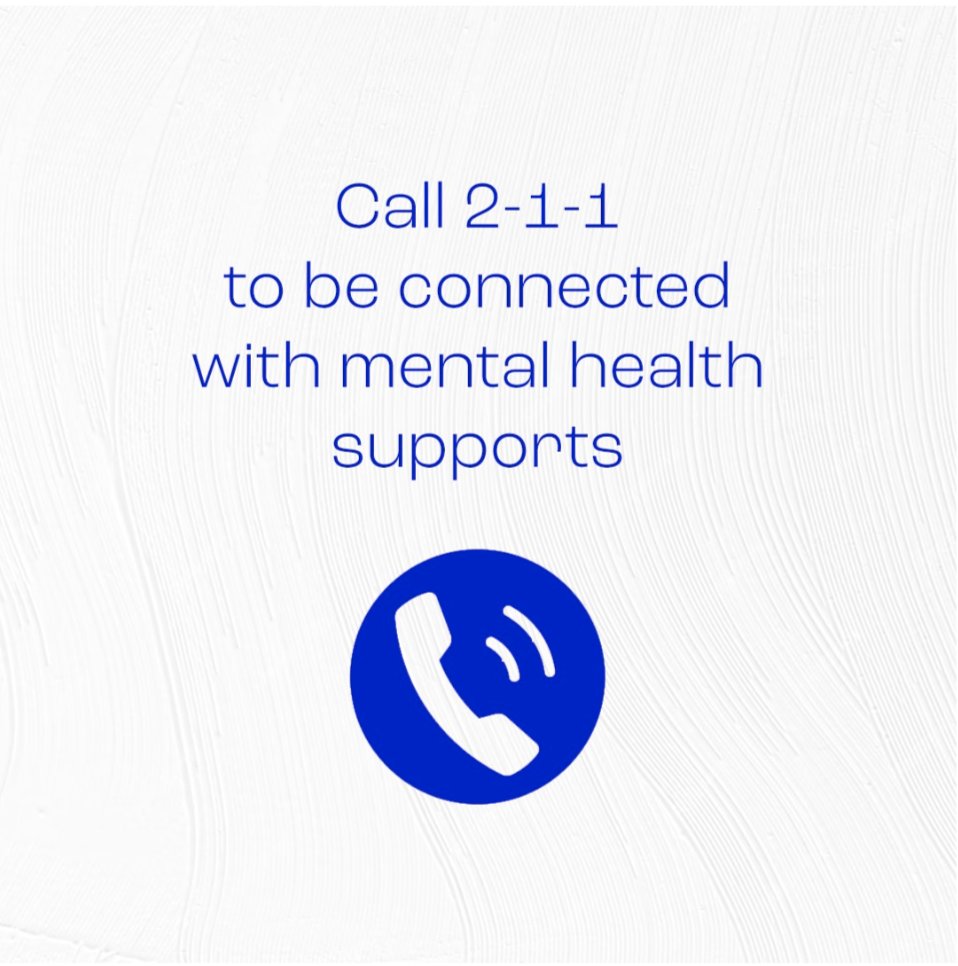 TorontoPolice's tweet photo. It’s okay not to feel okay. If you are feeling overly sad, stressed, anxious, confused, scared or angry you can reach out for help before it becomes overwhelming. Try calling 2-1-1 to find out what supports are available.

Learn more about our mental health response https://t.co/noAGdlDzou