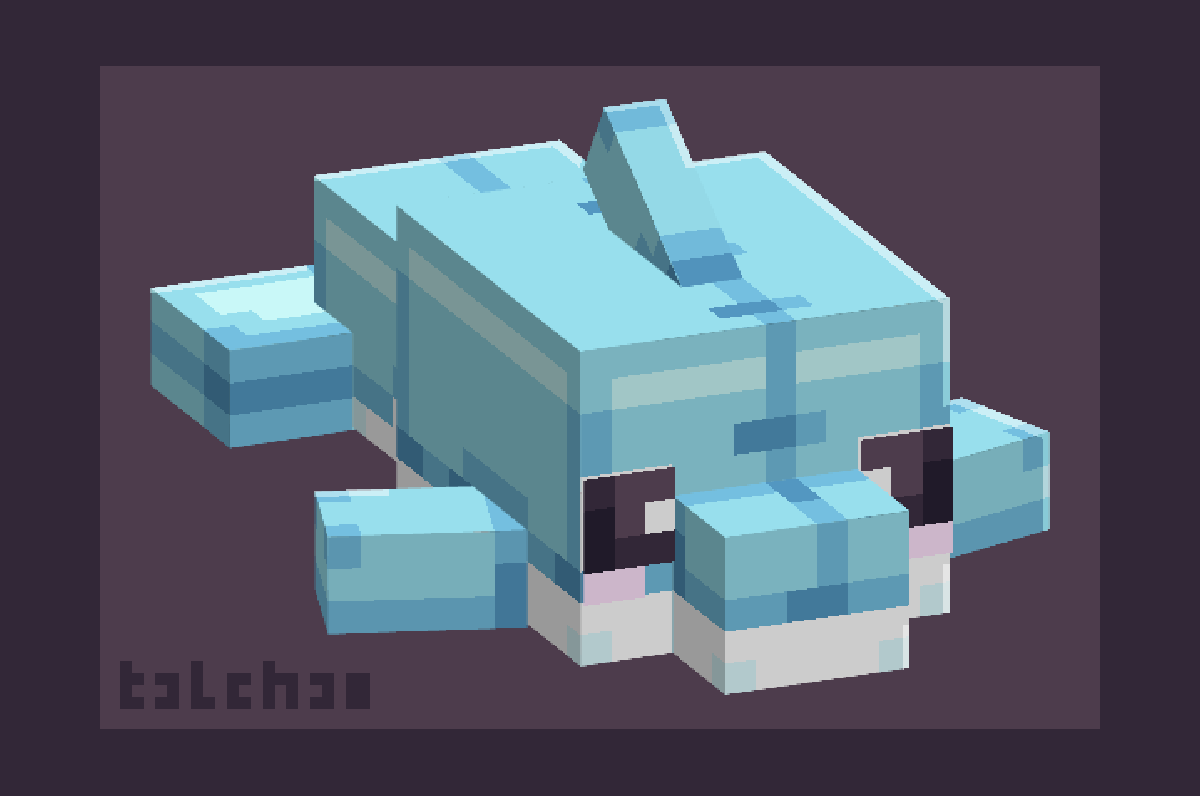 talchao's tweet photo. Hello everyone, I'd like you all to meet Dolphin Dean!🐬✨

#Blockbench #Minecraft #lowpoly #pixelart https://t.co/wu6jQtCnGo