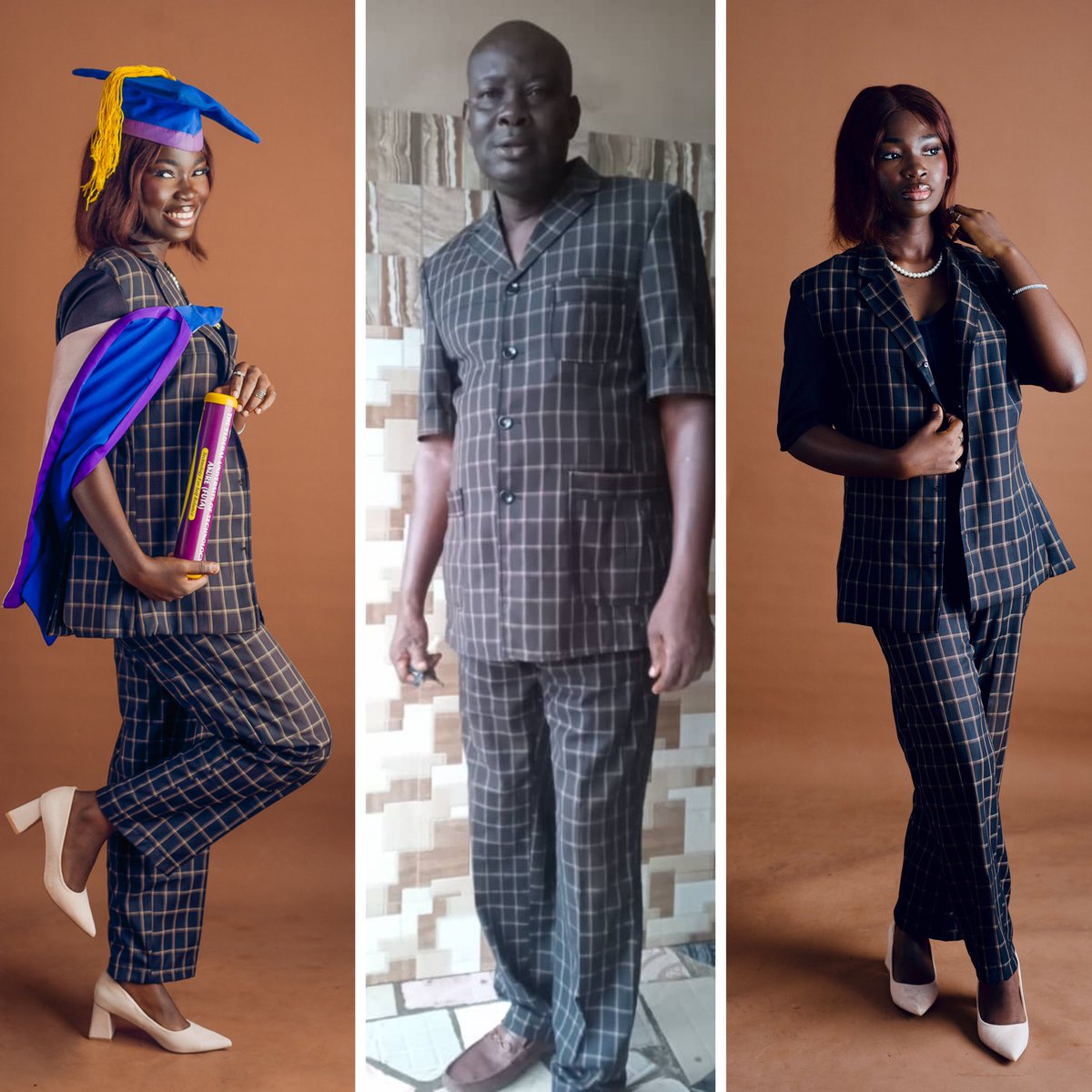 agnes_damilola's tweet image. “Honoring my dad’s legacy on my graduation day 🎓✨ 
Wearing his clothes as a symbol of his love and guidance, I give all the glory to God for this milestone. Forever grateful🥹🫶🏾

#graduation #convocation #class2023🎓