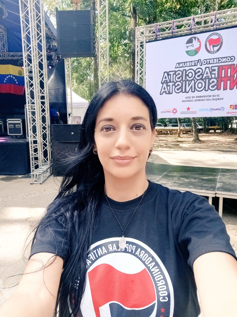 ZamoraMatea13's tweet photo. Te invitamos desde la Coordinadora Popular @antifascista_ve  y la Plataforma Internacional de Solidaridad con la Causa Palestina al Concierto/Tribuna Antifascista Antisionista  a partir de las 3:30 pm en el Parque los Caobos 🎵🎶🎵🇻🇪🇵🇸 https://t.co/yVvlG4BaKZ