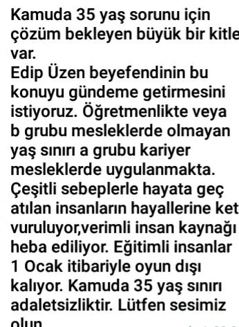 kararperdesi's tweet photo. Bu konuyla ilgili büyük bir mağduriyet ve beklenti var. @edipuzen desteklerinizi bekliyoruz. https://t.co/19XHCTtXWQ