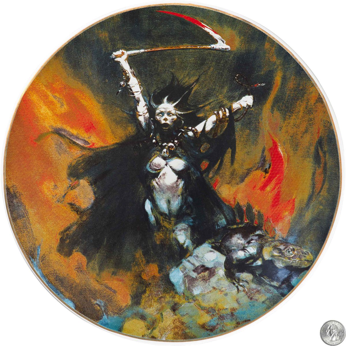 markanan's tweet image. UK実況12

・Supreme/Frank Frazetta Large Plate

については、直径約35cmのセラミックプレート。底面にフラゼッタのサインタイポグラフィと、Supremeロゴ入り。イタリア製。写真と一緒に写っているのは25セント硬貨。

Supreme R.M.S. 24FW Week15 UK Online Live Update
#Supreme #Sizing #サイズ感