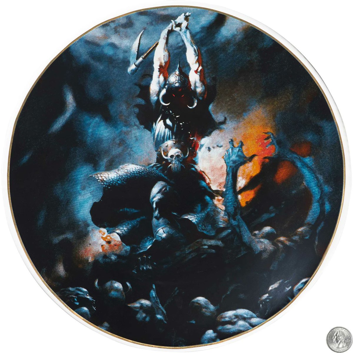 markanan's tweet image. UK実況12

・Supreme/Frank Frazetta Large Plate

については、直径約35cmのセラミックプレート。底面にフラゼッタのサインタイポグラフィと、Supremeロゴ入り。イタリア製。写真と一緒に写っているのは25セント硬貨。

Supreme R.M.S. 24FW Week15 UK Online Live Update
#Supreme #Sizing #サイズ感