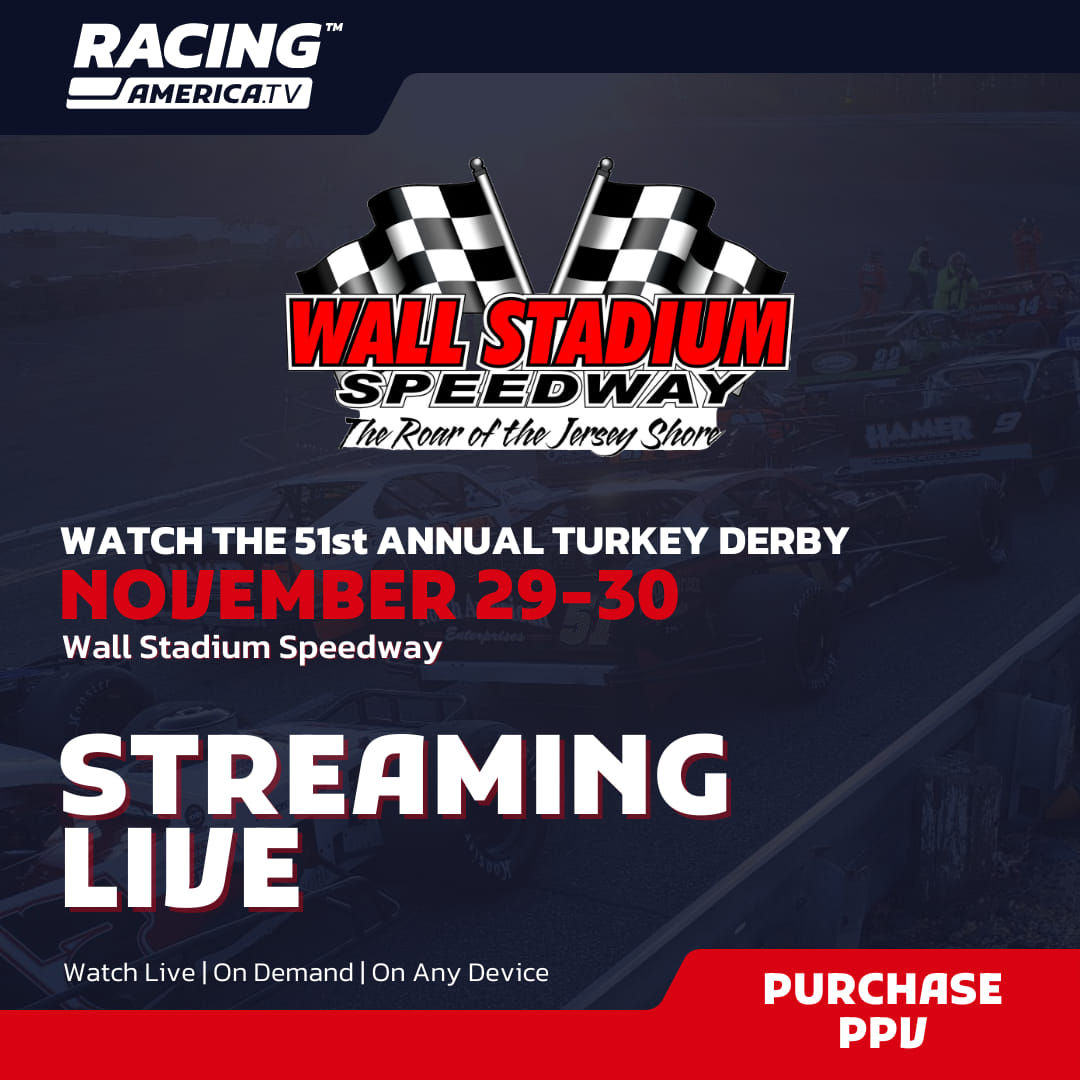 Racing America (@racingamerica) on Twitter photo We are live from <a href="/WallStadium/">Wall Stadium</a> for Day 1 of the 51st Annual Turkey Derby. Watch it live now on RacingAmerica.tv: racingamerica.tv/packages/ppv-2β¦ We are live from <a href="/WallStadium/">Wall Stadium</a> for Day 1 of the 51st Annual Turkey Derby. Watch it live now on RacingAmerica.tv: racingamerica.tv/packages/ppv-2β¦