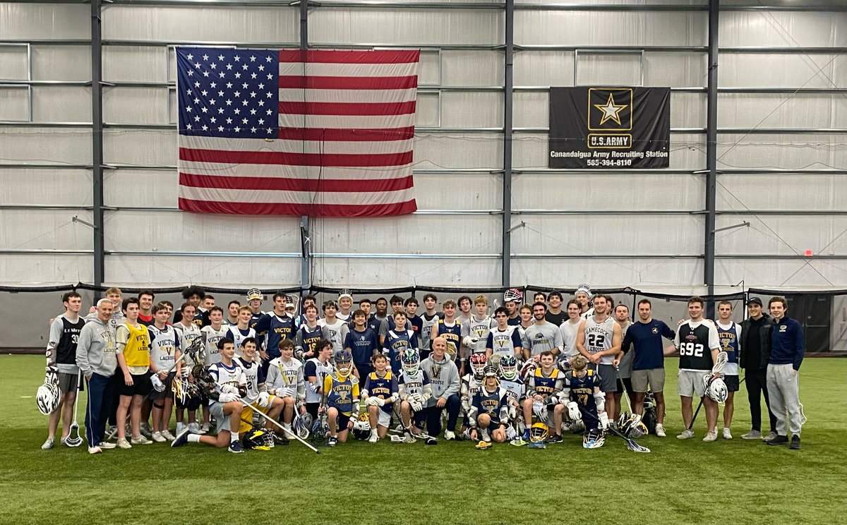 VictorLacrosse's tweet image. Our Annual Black Friday Alumni game was a success. We love this tradition- thank to Victor families and coaches for making this happen 💙💛🥍 #victorproud #townteam