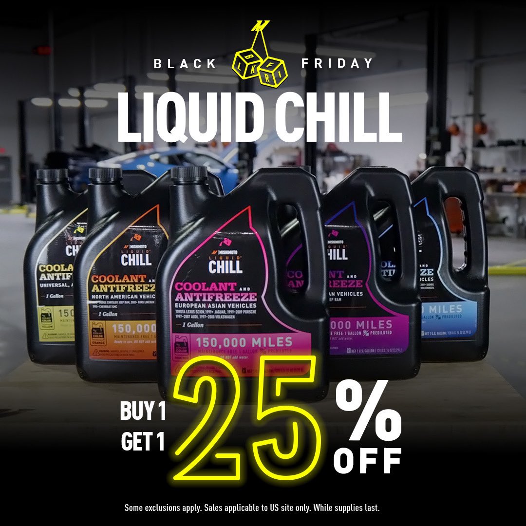 Mishimoto (@mishimoto) on Twitter photo Extra deal on Liquid Chill‼️
Buy 1, Get 1 gallon of Liquid Chill 25% off!
mishimoto.com/liquid-chill/s… Extra deal on Liquid Chill‼️
Buy 1, Get 1 gallon of Liquid Chill 25% off!
mishimoto.com/liquid-chill/s…