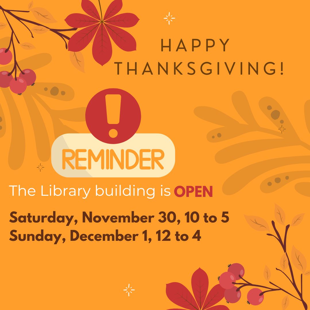 Wishing you a joyful Thanksgiving! Our doors will be open this Sat, 11/30 from 10 AM to 5 PM and on Sun, 12/1 from 12 PM to 4 PM. Come by to grab a family-friendly DVD or a fantastic book to enjoy. #bookish #reader #booklover #read #kidsbooks #bookworm #booklovers #NoShelfControl