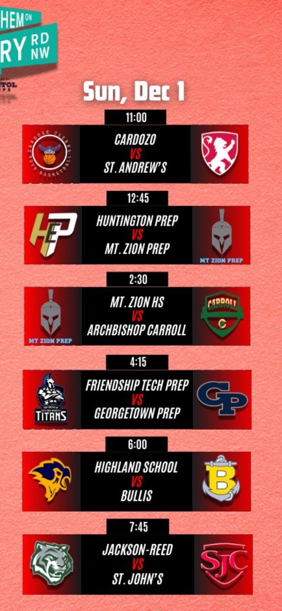 I will be playing in Mayhem on Military Rd (DC) on Sunday @ 12:45 against Mt. Zion Prep