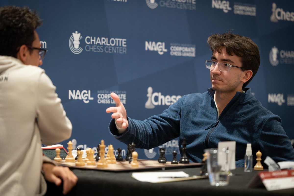 CLTchesscenter's tweet image. Chess is hard.

#charlottechesscenter #uschess #usmasters #usmasters24 #fabianocaruana #caruana #fabiano #isikcan