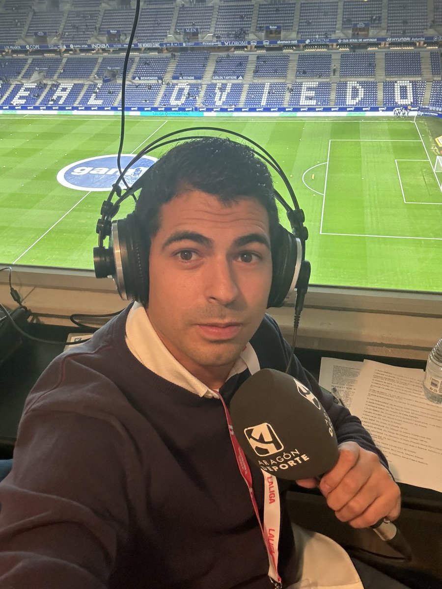 🫡 Todo listo en el Carlos Tartiere para vivir el #RealOviedoHuesca en <a href="/ardeportes/">Aragón Deporte</a>  <a href="/aragonradio/">Aragón Radio</a> 
⏰ Desde las 20:05 la previa, el partido y el post.
📲 cartv.es/aragonradio/ra…