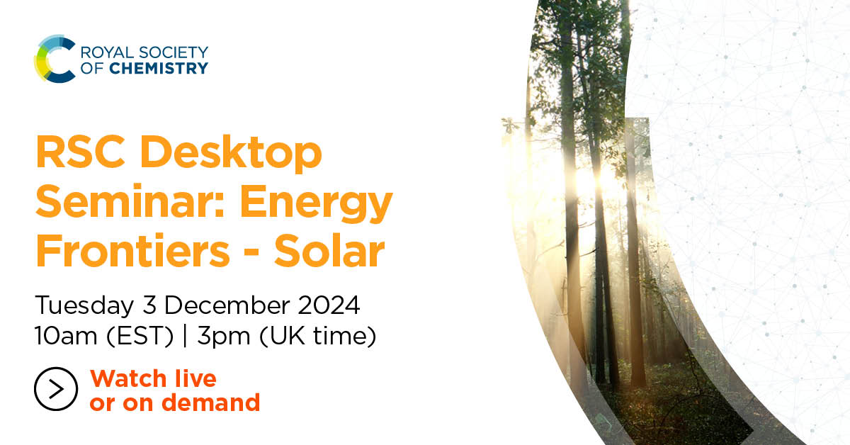 Royal Society of Chemistry (@roysocchem) on Twitter photo Join our next #RSCDesktopSeminar on 3 December featuring EES Solar editor-in-chief, <a href="/miliba01/">Michael Saliba</a> and Sossina Haile
Find out more & register ➡️ rsc.li/3V9tI8k Join our next #RSCDesktopSeminar on 3 December featuring EES Solar editor-in-chief, <a href="/miliba01/">Michael Saliba</a> and Sossina Haile
Find out more & register ➡️ rsc.li/3V9tI8k