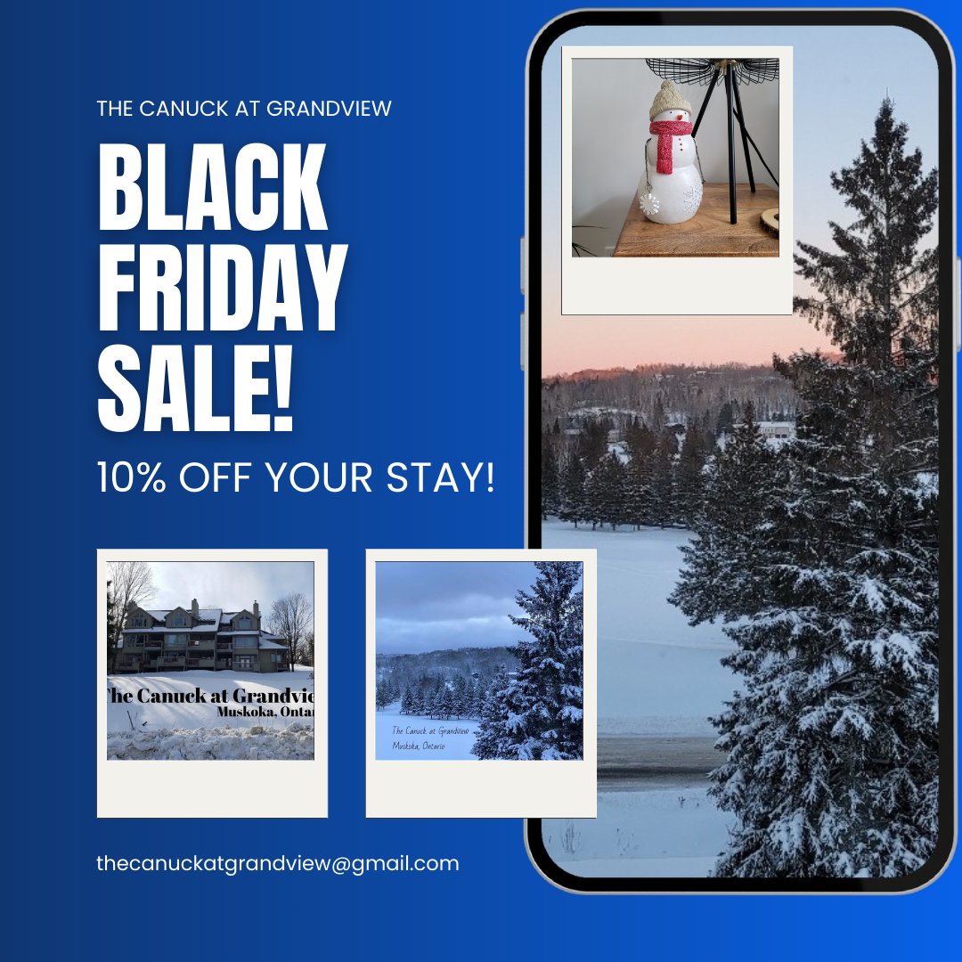 Check it out!  #BlackFriday sale <a href="/CanuckGrandview/">The Canuck at Grandview 🌲🌲</a> in #Muskoka