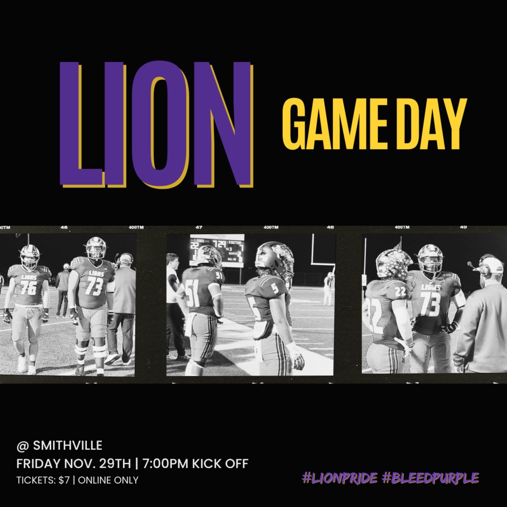 It's Game Day Lions! 🦁🏈

#LionPride #Bleed Purple