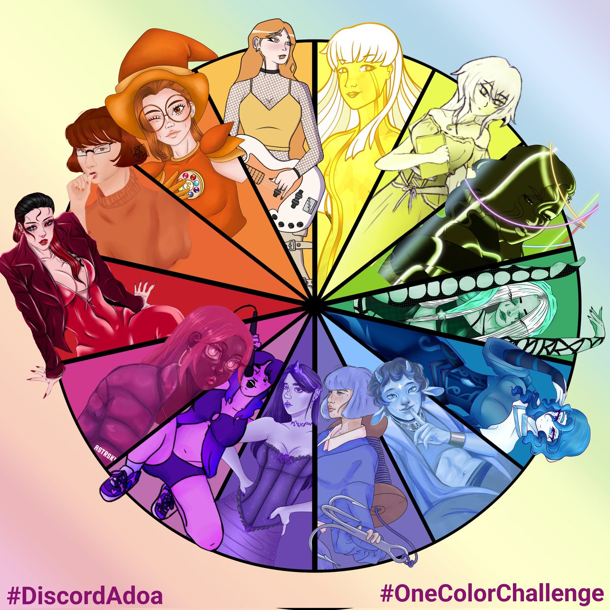 StardustArt_'s tweet photo. #Discordadoa Hoy os traigo la #OneColorColab #ColorWheelChallenge #adoa #amordeotroarte #doremi25th https://t.co/sxd4ZCLqbZ