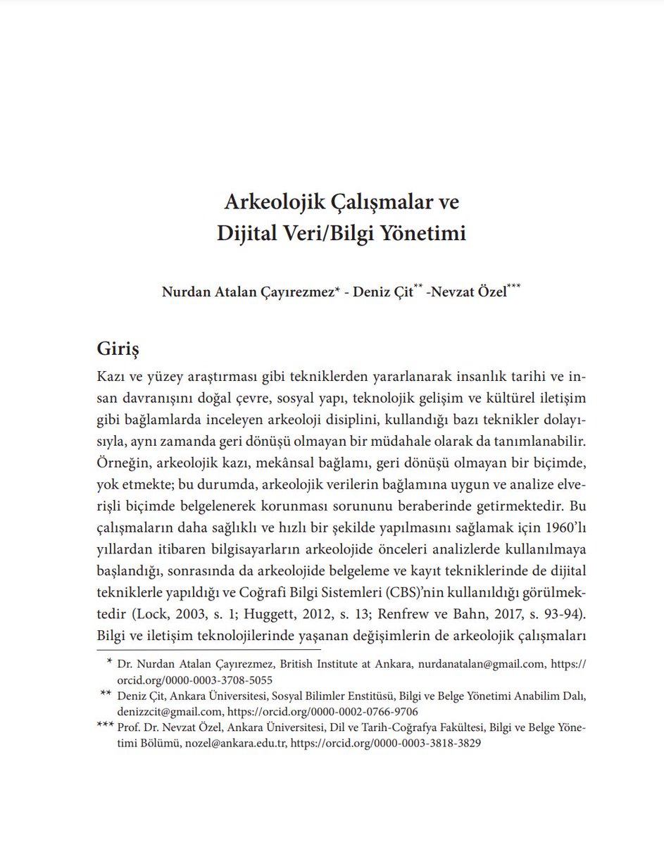 drnevzatozel's tweet photo. Yeni Yayın: Atalan Çayırezmez, N., Çit, D. ve Özel, N. (2024). Arkeolojik Çalışmalar ve Dijital Veri/Bilgi Yönetimi. Ç.Atakuman, G.Dardeniz, Y.S. Erdal ve B. Arıkan (Eds.) Arkeolojide Çok Disiplinli Yaklaşımlar içinde (ss. 523-542). İstanbul: Zero Kitap.

@AnkaraUni @AU_DtcfResmi https://t.co/n8or7urFkt