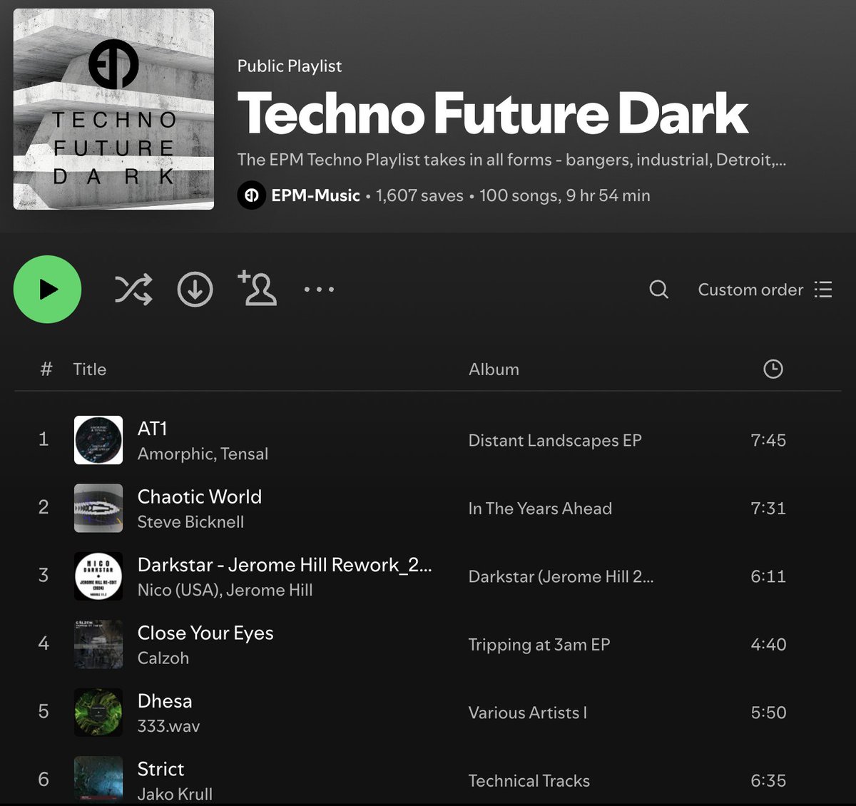 We have boosted our #Techno #Playlist with fresh 🔥 from Steve Bicknell, Mike Parker, Amorphic &amp; Tensal, Calzoh, Nico (USA), Jerome Hill, 333.wav, Jako Krull, Materielle, Mike Derer, Jon Hester and 9 8 r p m 🕺💃🚀▶️ tinyurl.com/EPM-Techno