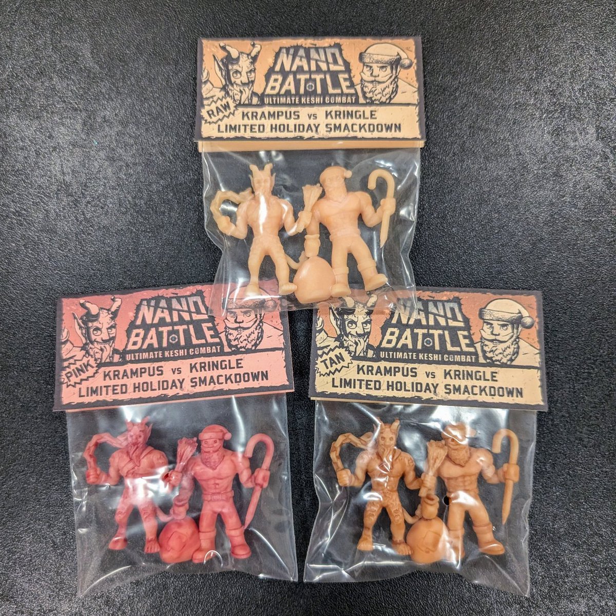 Hope you save room for dessert! Skip the crowds and get some fun on NanoBattle.com 💥 3 or more packs get you a Krampus and Kringle Holiday Smackdown Set while supplies last. 20% all your packs when you pick up a Founder Bundle! #blackfriday #nanobattle