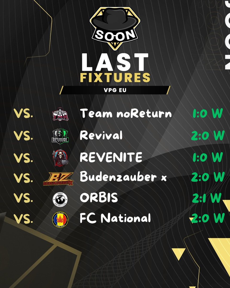 Soon (@soon_proclub) on Twitter photo Our <a href="/OfficialVPG/">Virtual Pro Gaming</a> results from the last week. ๐
The performance is improving. ๐ Our <a href="/OfficialVPG/">Virtual Pro Gaming</a> results from the last week. ๐
The performance is improving. ๐
