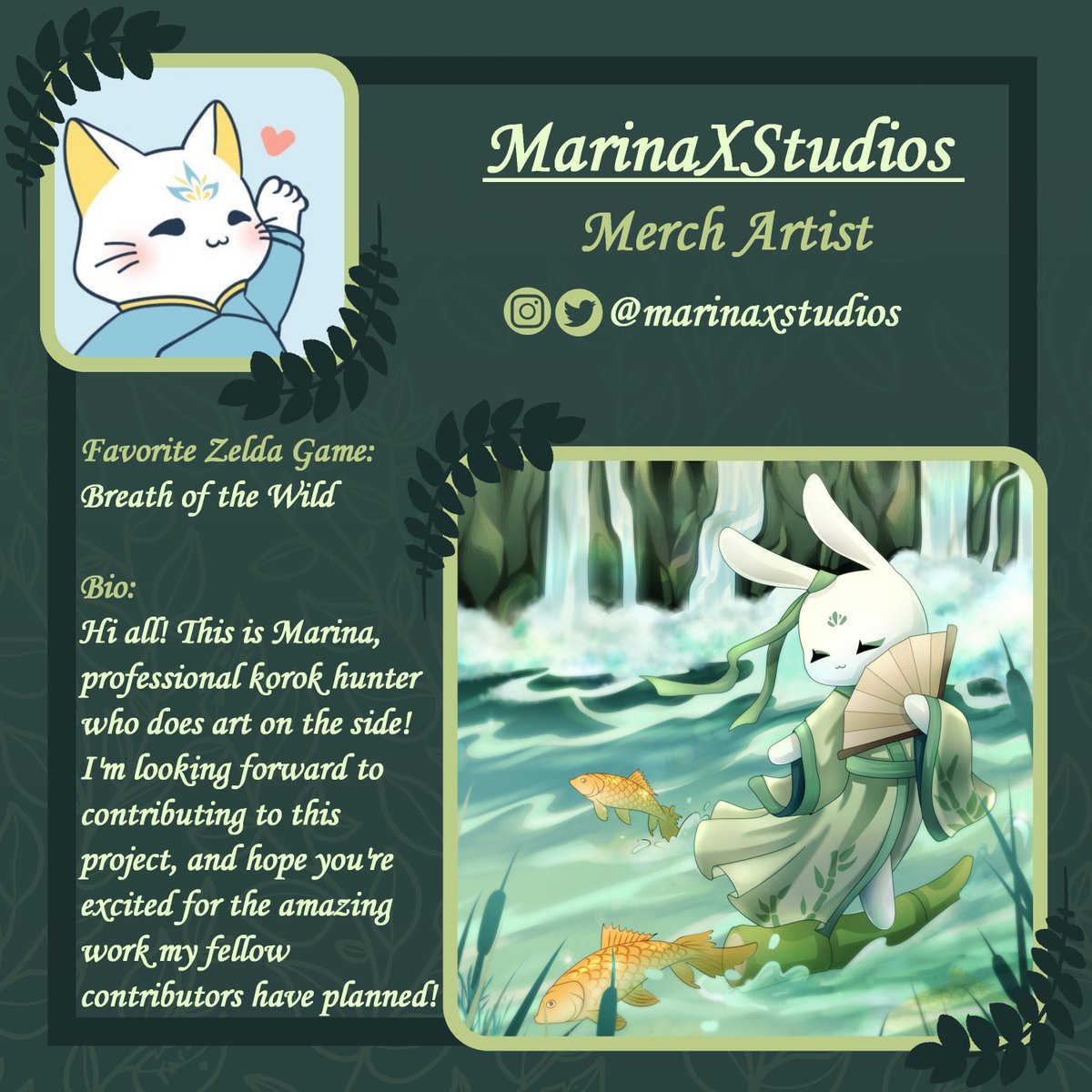 🍃 Contributor Spotlight 🍃

Our next spotlight is for merch artist <a href="/MarinaXStudios/">Marina | Megacon 252</a>!