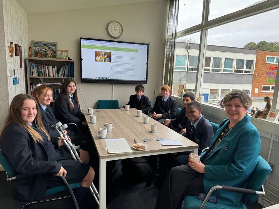 Year 9s joined me this week for Hot Chocolate. Wonderful pupils who are a credit to our school family #AspireAchieveServe