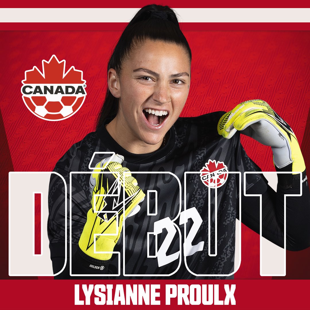 CANWNT's tweet photo. Lysianne Proulx entre en jeu et fait ses débuts avec le #CANWNT 🎉
#CANISL https://t.co/sKHU0LXkzT