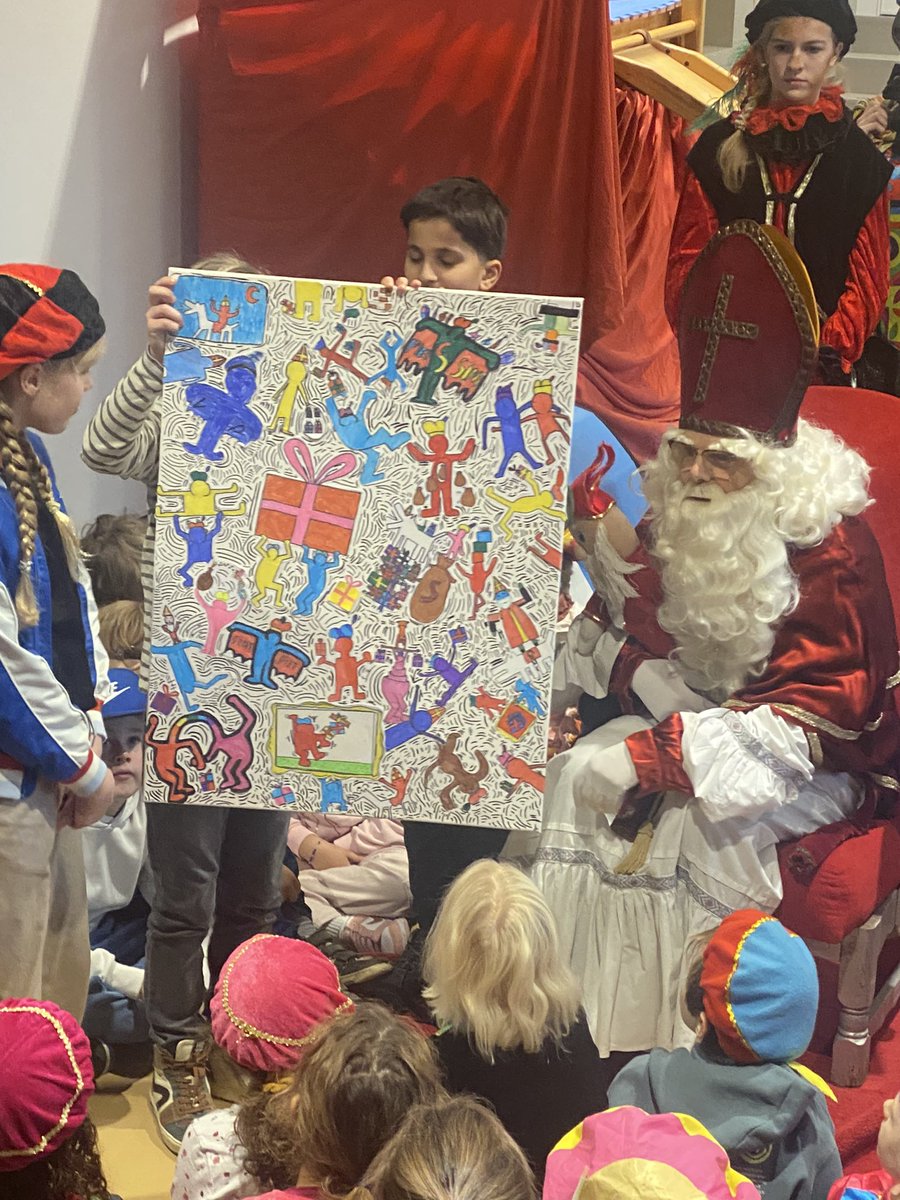 Er werden prachtige kunstwerken gemaakt voor de Sint. Herken jij de kunstenaar of stijl ? #2024 #samenwerken #kunst