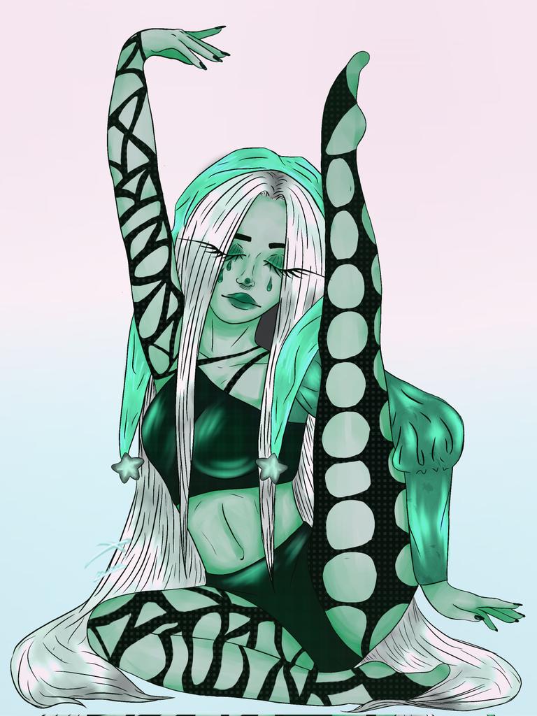 mari_rana88's tweet photo. Hoy en #Discordadoa hemos hecho la colaboración de #OneColorColab , en el que cada uno le toca un color de la ruleta del color. A mi tocó Blue Green y aquí esta mi reina Ella y la amo, pero lo maravilla ruleta con tremendos artistas que? Son maravillos@s😭
#adoa #amordeotroarte https://t.co/iTYKGdUT8m