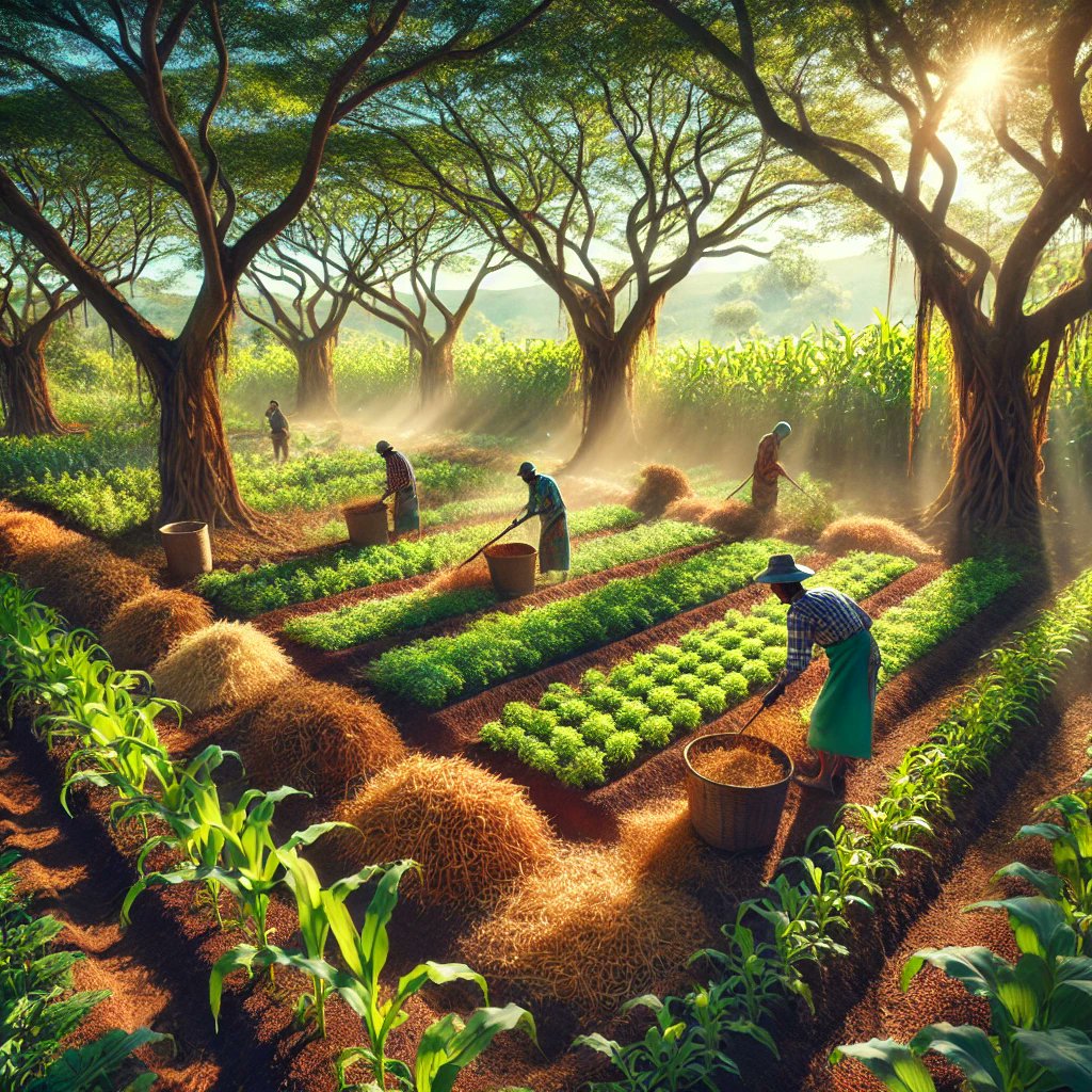 niyopatrico's tweet image. Did you know that,
Agroforestry thrives on mutualism! 🌱👩‍🌾 Mulching in action protects the soil, retains moisture, and nurtures crops &amp;amp; trees together for a sustainable future. #Agroforestry #SustainableFarming #EcoSolutions