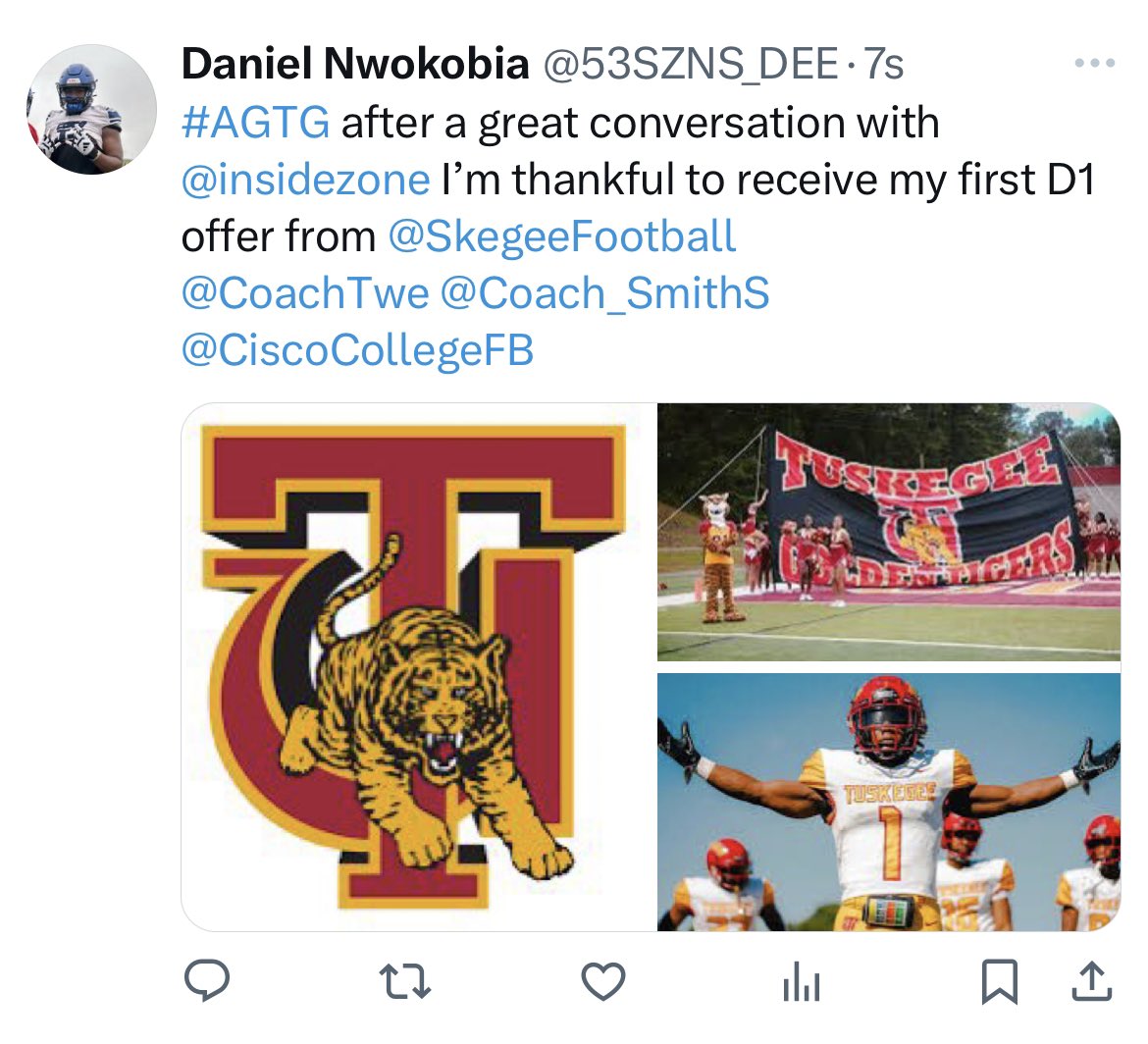 53SZNS_DEE's tweet photo. #AGTG After a great conversation with @insidezone I’m blessed to receive a offer from @SkegeeFootball ‼️‼️‼️ https://t.co/NnW35rgEq1