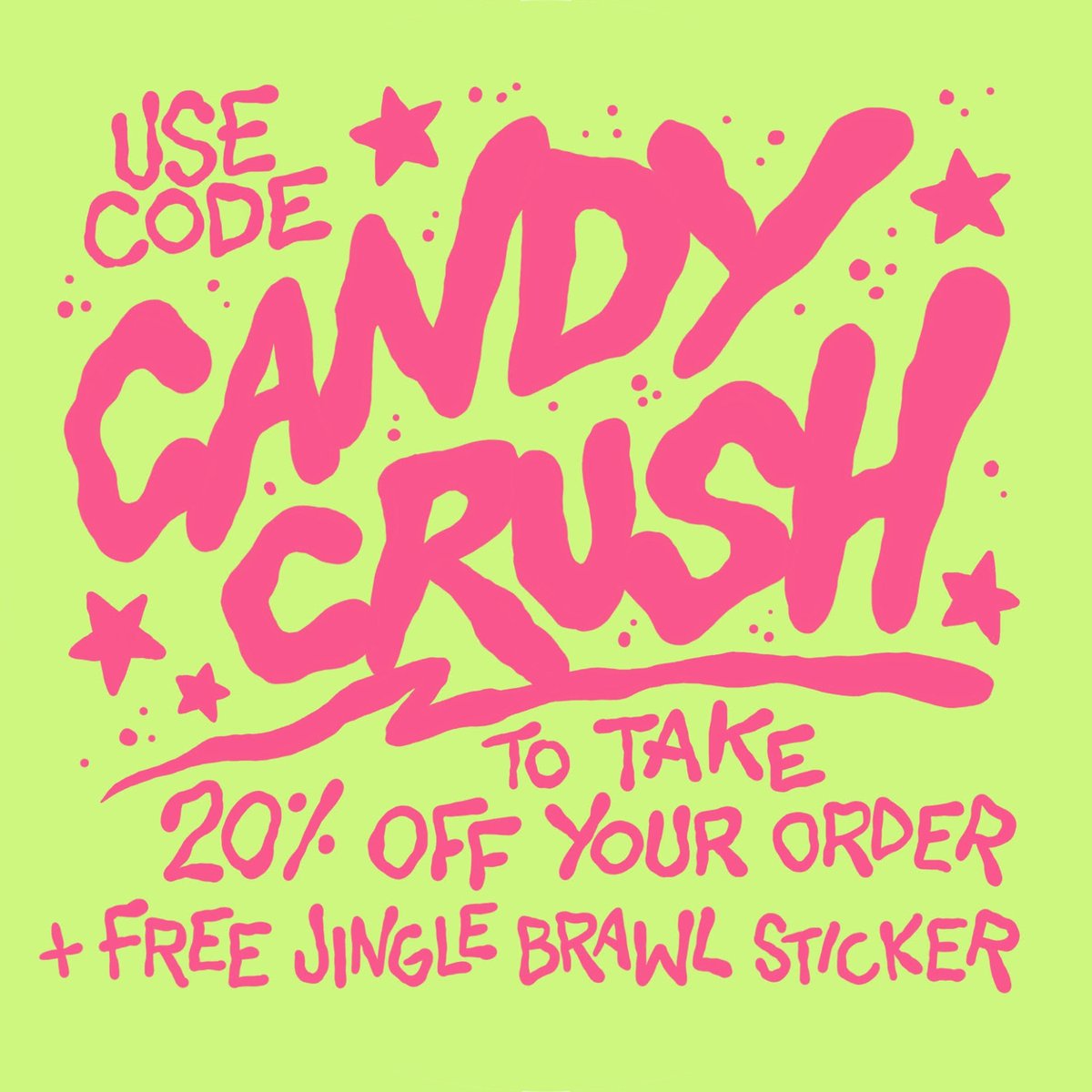 Our annual holiday tradition returns! The incredible
<a href="/ohnosam/">$corpion Millionaire</a> has designed another festive sticker for final sale of the year! Use code CANDY CRUSH at check out to take 20% off your order and get a free Jingle Brawl sticker! sexandmonsters.com