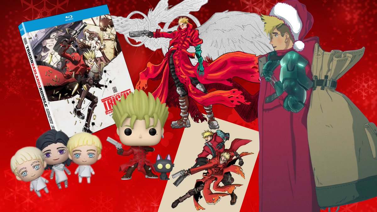 museqmeg's tweet photo. I think we all want a certain man in a red coat for the holidays, so I'll oblige! 🎄

For the season of giving, I'm giving away some Trigun goodies! Vash helped me out, he had some extra presents in his bag. 😉

(giveaway presents &amp; entry details are listed in the comments) https://t.co/eK21uJrGpq