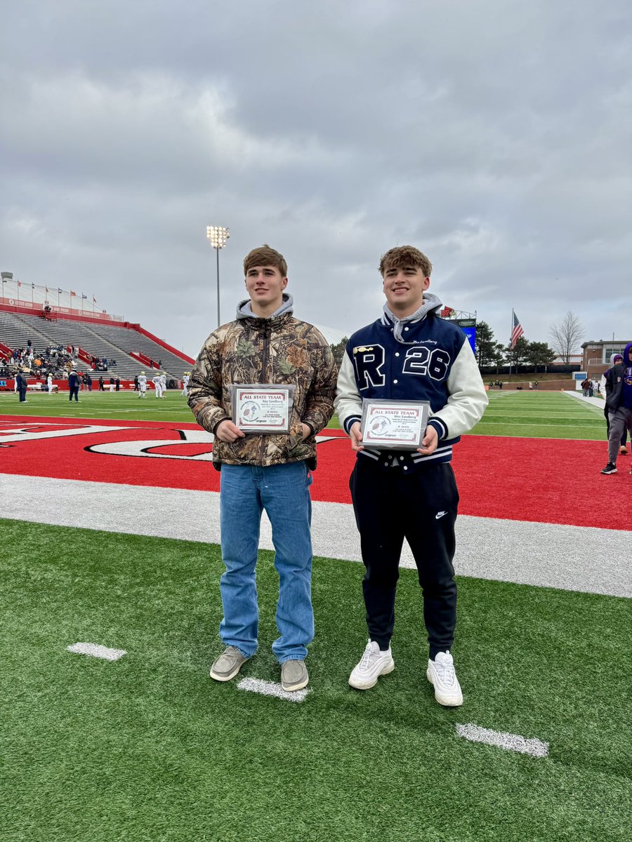 WesSandberg's tweet photo. Blessed to receive first team ALL STATE along with my older brother! https://t.co/5AyfEJ5IGb