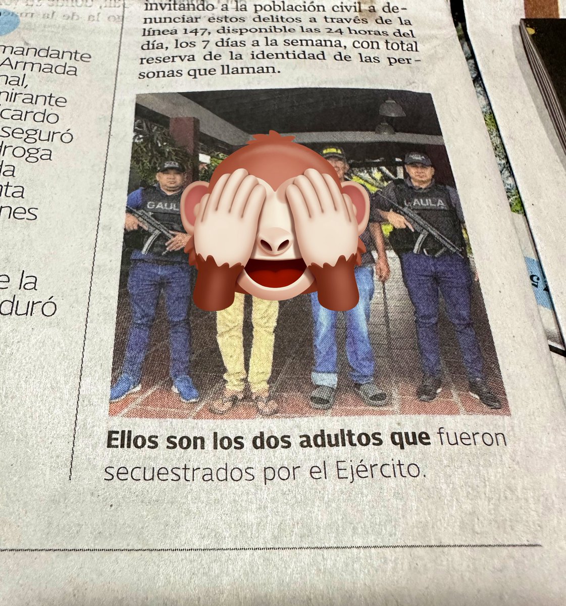 paob2011's tweet photo. @elpaiscali el ejército los secuestró? O fueron liberados por el ejército? 🤔🤨🧐 https://t.co/M9HXrVerGS