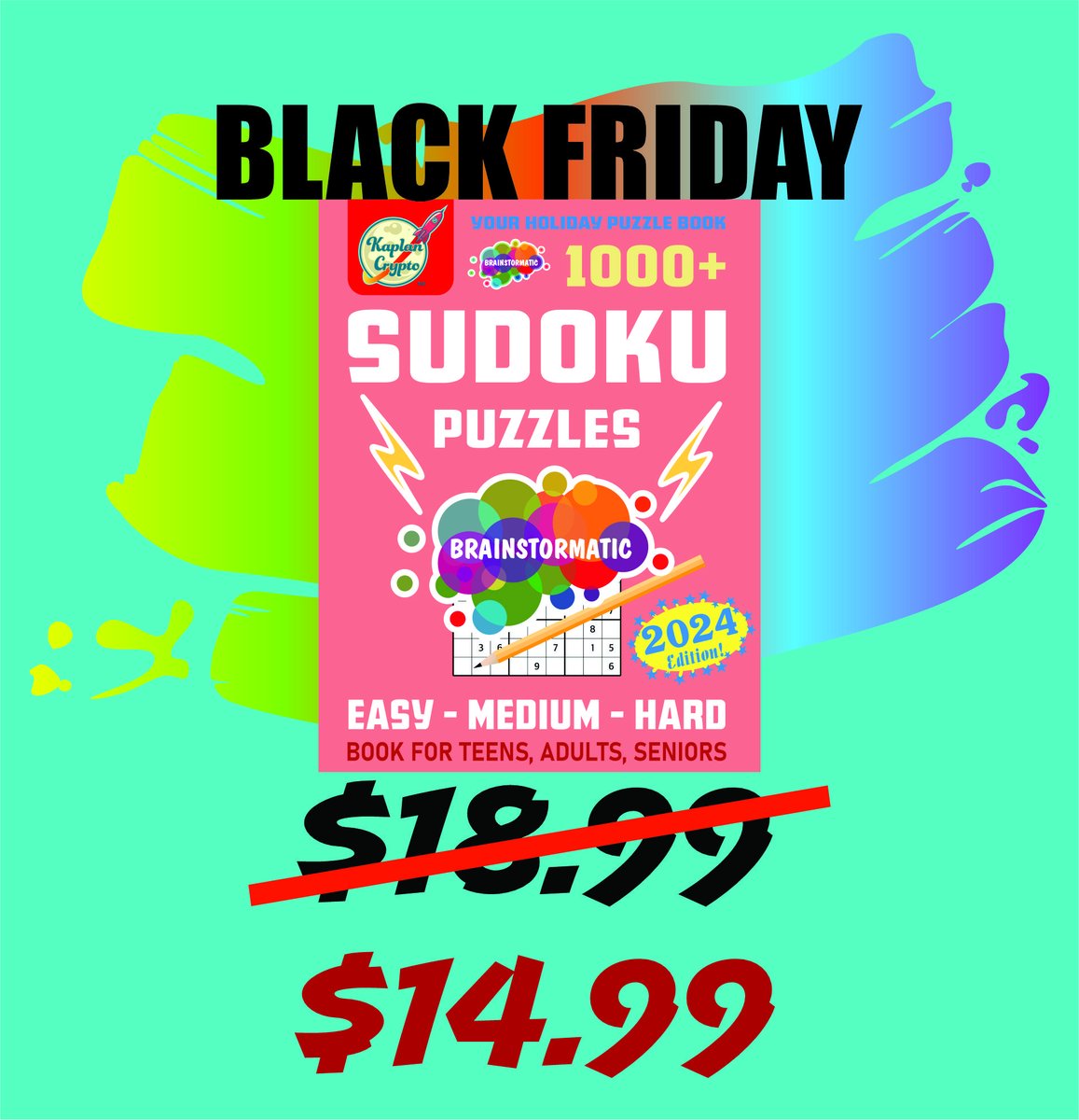 KaplanCrypto's tweet photo. Special opportunity! Don't miss out on these Black Friday deals on sudoku books and coloring books. https://t.co/bQiacFEeJa

#KaplanCrypto #BlackFriday #BlackFridayDeals #books #coloring #coloringbooks https://t.co/LNsjd0KW8F
